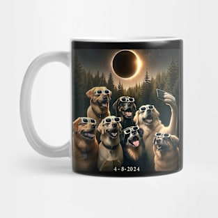 Total Eclipse April 8 2024 Funny Dog Glasses Selfie Gift For Men Women Mug